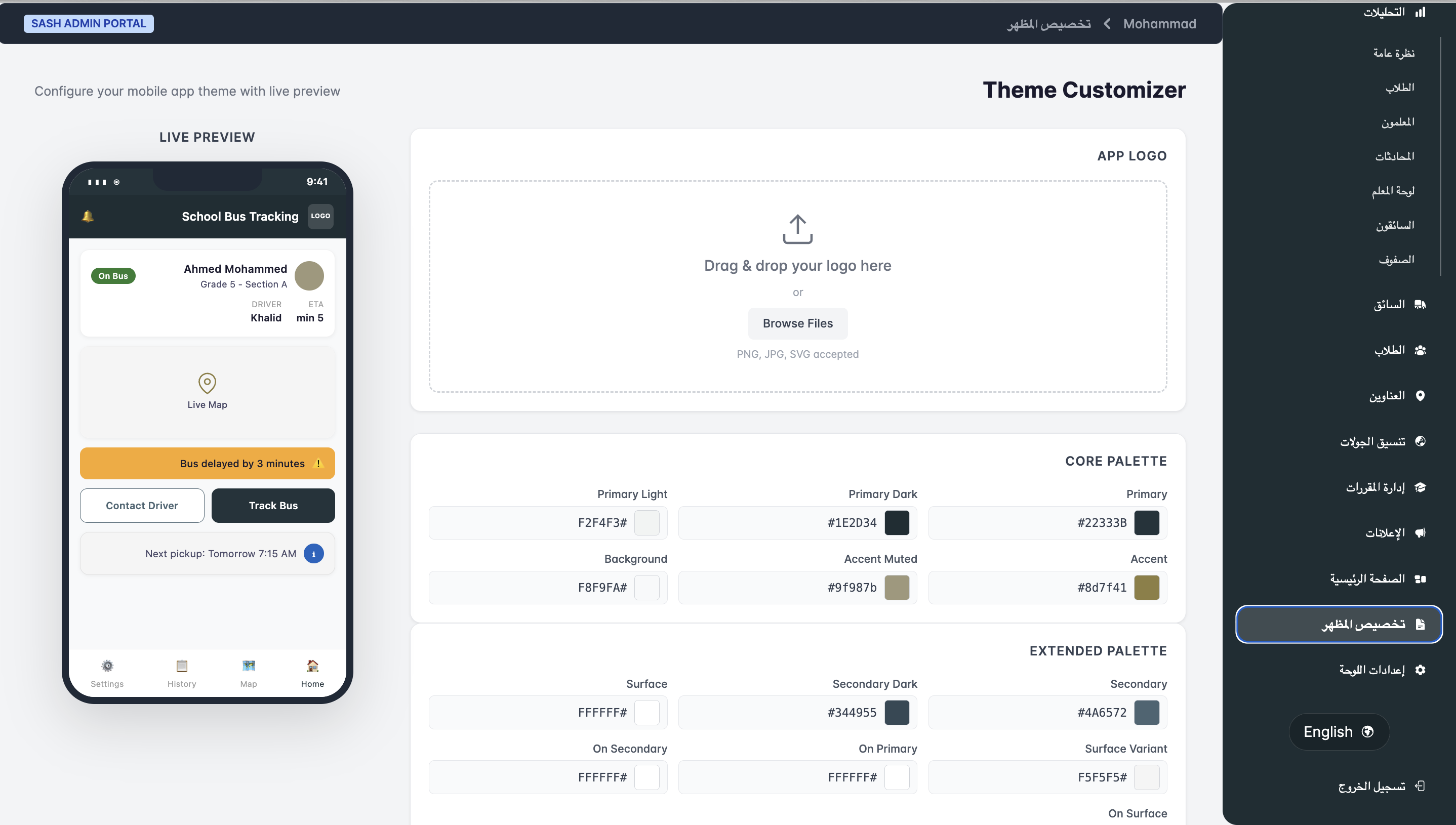 Admin Theme Customization